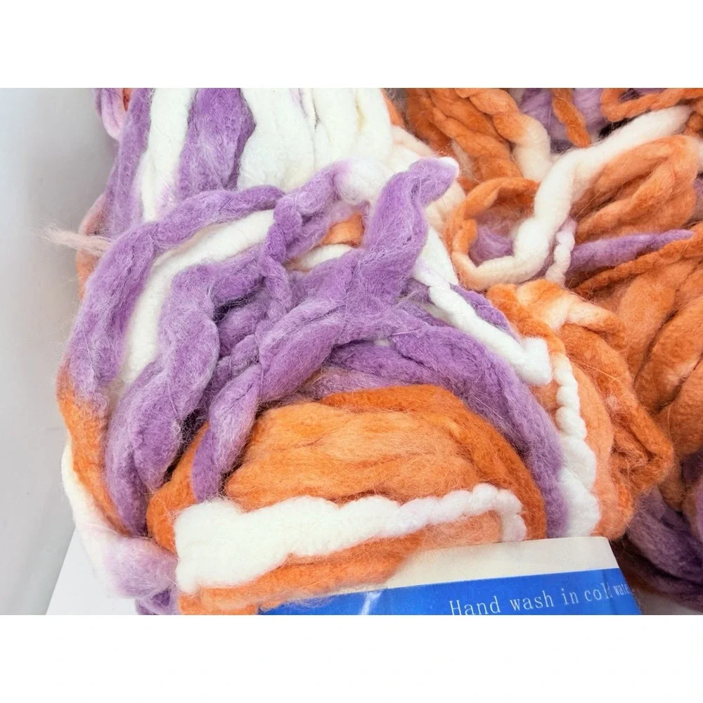 Big Tummy Yarn Bulky Blanket Lot Of 5+ 8.75 Oz Each Purple Orange White